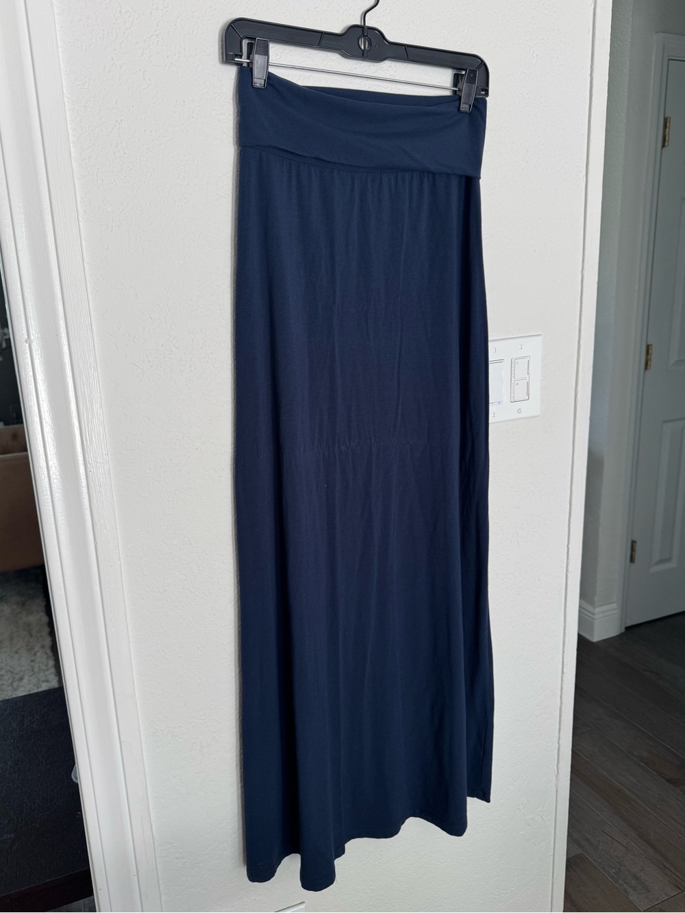 Splendid Navy Blue Rollover Maxi skirt, Small